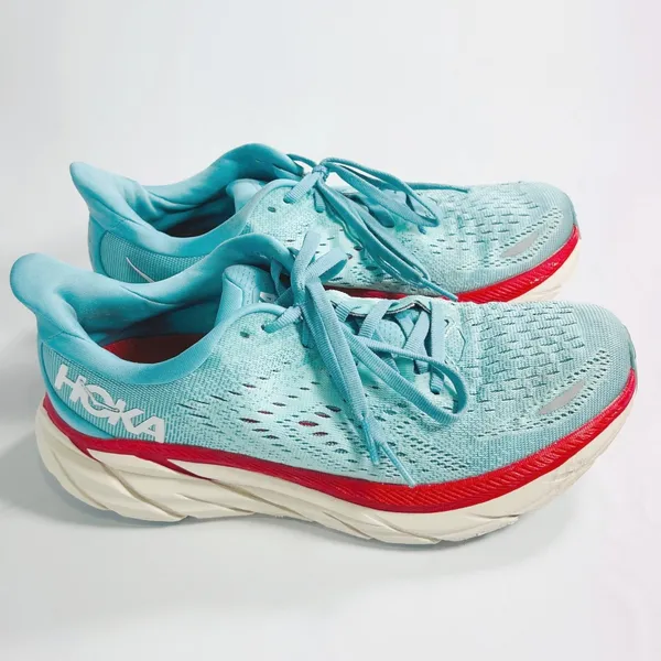 Hoka Women's Clifton 8 Aquarelle Eggshell Blue Running Shoes 1119394-AEBL Sz 7.5 - Image 3