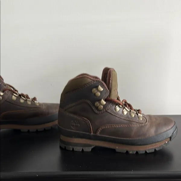 Timberland Women's Dark Brown Leather Boots Sz‎ 6.5 - Image 8