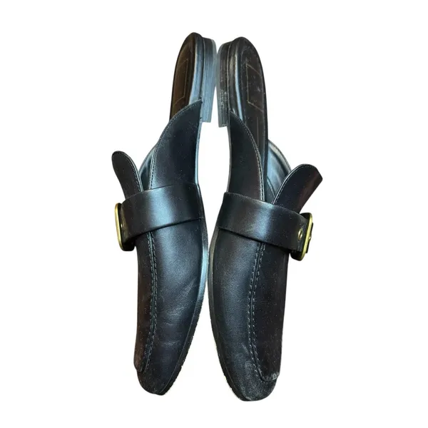 Dolce‎ Vita Shoes Womens Size 8 Black Leather Buckle Loafer Mules Slip On Casual - Image 6