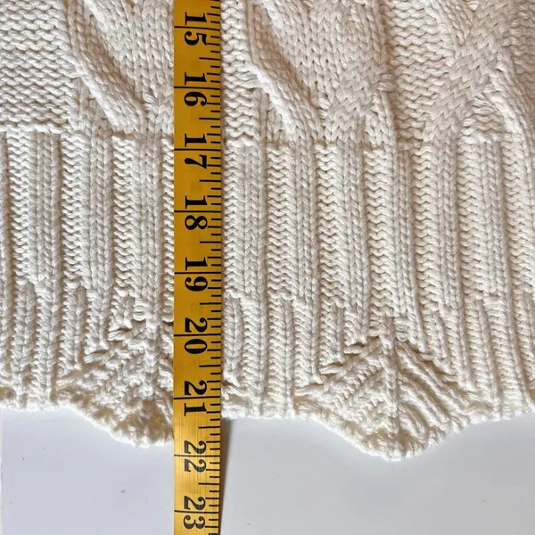 Marc New York Andrew Marc Sweater Womens Small Cream Cable Knit Mock Neck Chic - Image 10