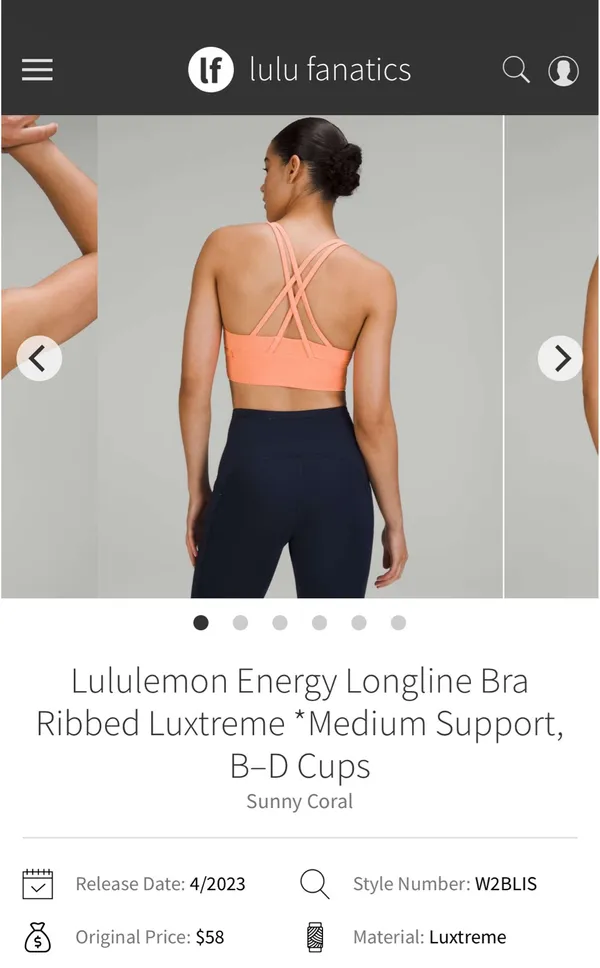 Lululemon Energy Longline Bra Ribbed *Luxtreme - Image 6