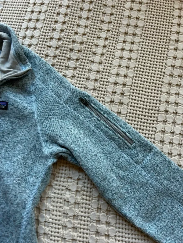 Patagonia Women's Heathered Sky Blue Half-Zip Fleece Pullover - Image 6
