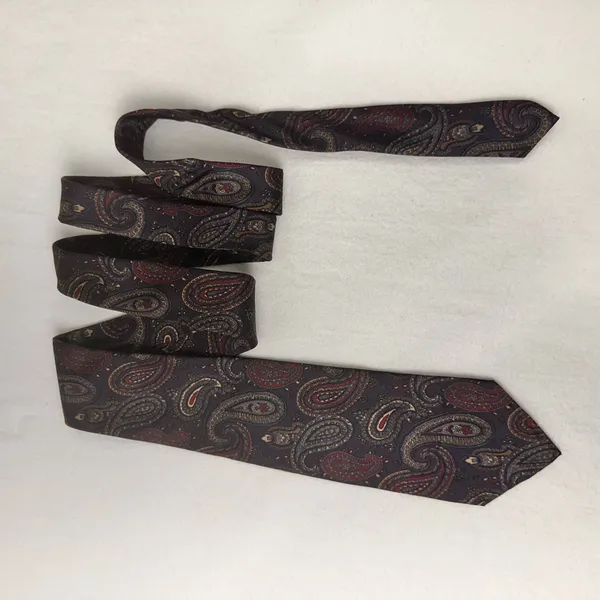 The Cotswold Collection Men’s Tie Paisley Silk Hand Made Necktie USA Made - Image 3
