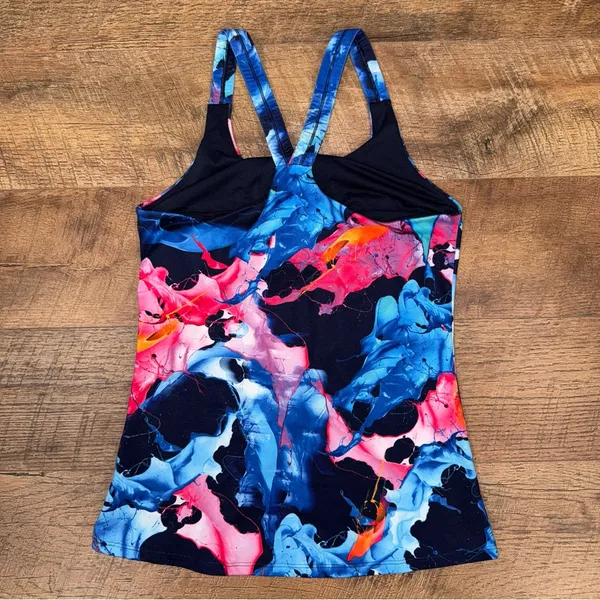 Athleta Blue and Pink Activewear Women's Bra Top - Image 10