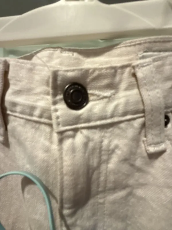 Zara Straight Leg White Denim Jeans - Image 3