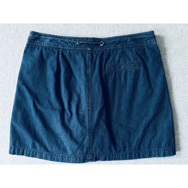 Dockers Dark Blue‎ Denim Jeans Skirt Skort Shorts Pockets Womens Size 8 - Image 7