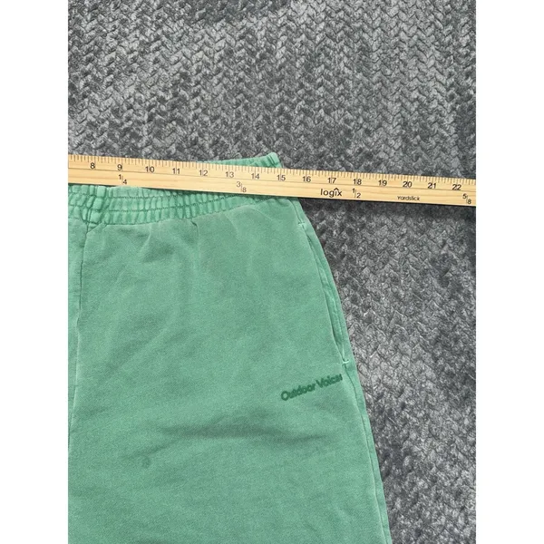 Outdoor Voices Womens Cotton Terry Jogger Sweatpants Green Pull On Size Medium - Image 8