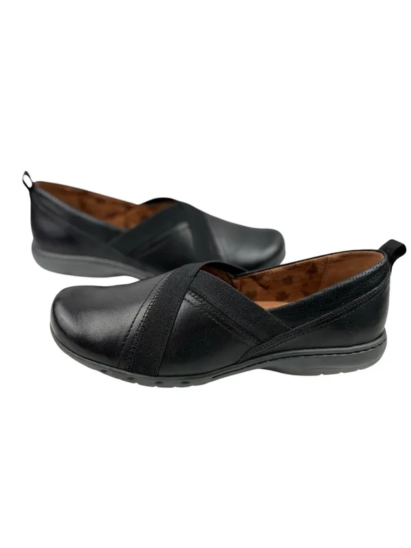 -Cobb Hill by Rockport Penfield Envelope Slip On Black Leather Comfort Shoe 9W - Image 3