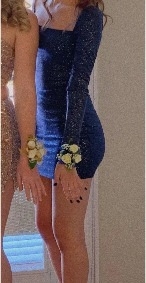 Lucy in the Sky Blue Mini Dress - Image 2