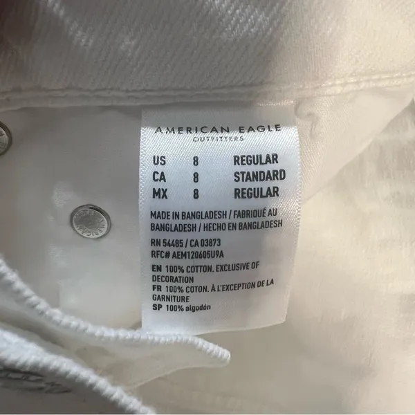 American Eagle white baggy jeans size - Image 8