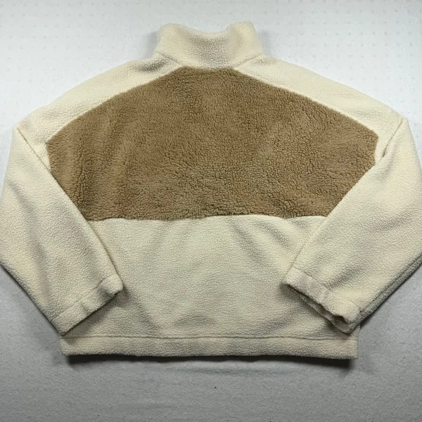 Columbia Helvetia Half Snap Fleece Pullover Women’s XL Cream Tan Sherpa Jacket - Image 6