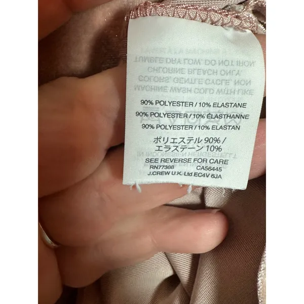Madewell Womens Velvet Pajama Set Dusty Rose‎ Cami and Shorts Loungewear Medium - Image 3