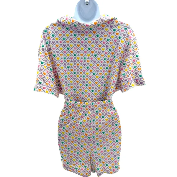 Roller Rabbit Target Geo Hearts Pajama Set Shorts Top Pastel Coquette Plus XXL - Image 4