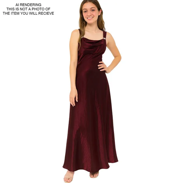 Vintage Cachet Dress Prom Hoco Gown 90s Formal Empire Dark Romance Burgundy Sz 4 - Image 10