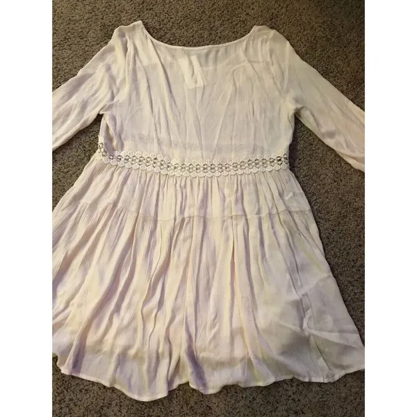 Filly Flair Dress Womens L New Ivory Partially Lined - Image 7