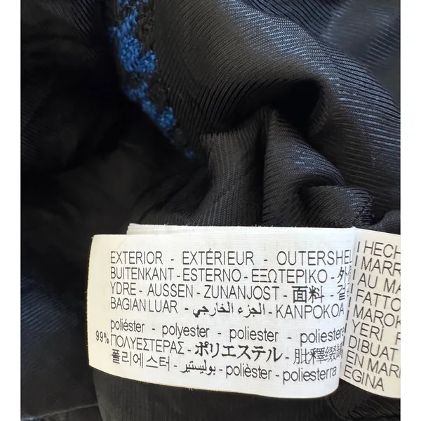 Zara Royal Blue & Black Houndstooth Collared Cropped Jacket w/ Gold Buttons - Image 8