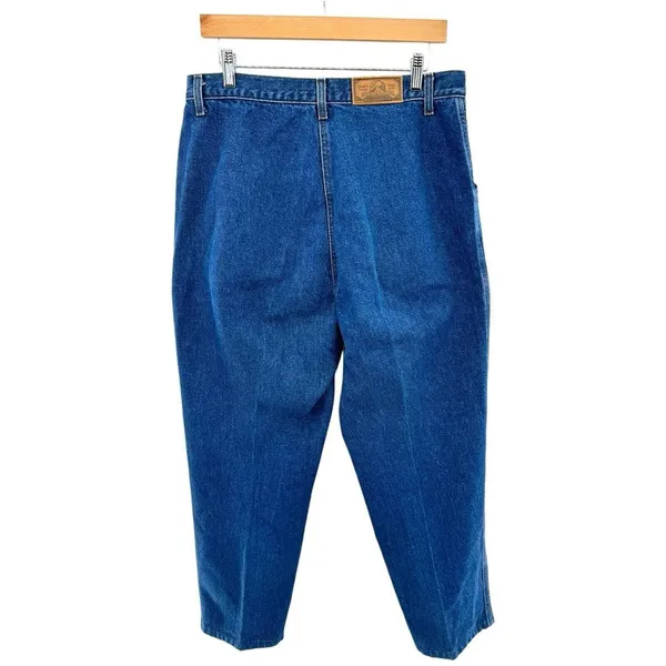 Vintage Rocky Mountain Jeans Women's 15/16 Mom 34X28 Bareback Blue Denim Western - Image 5