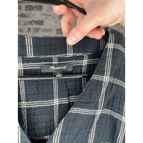 Madewell | women plaid cotton blouse - Image 2