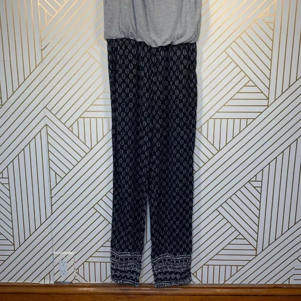 Anthropologie Hei Hei Rhodes Jumpsuit‎ Sleeveless Printed Gray Black Size Small - Image 5