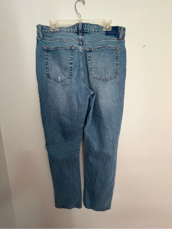 Abercrombie & Fitch The Dad High Rise Light Blue Straight Jeans- 12 - Image 5