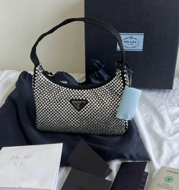 Prada NWT  Crystal Re Edition 2000 Bag In Black - Image 2