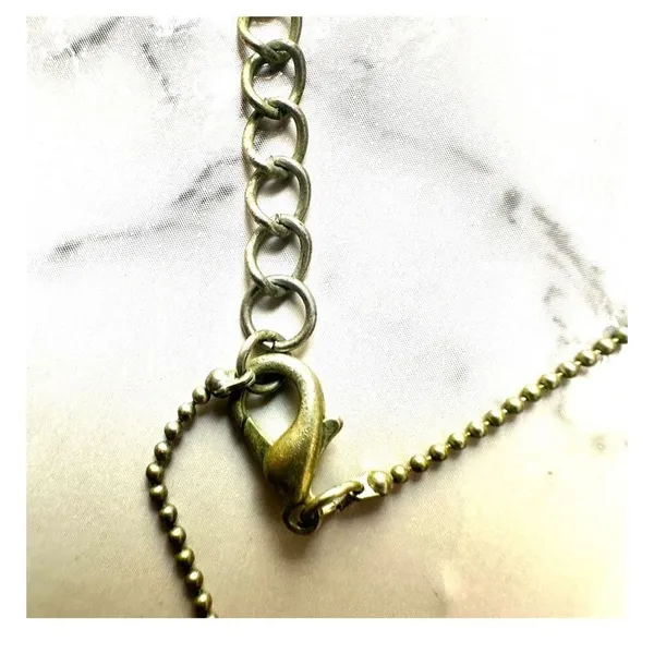 Silver tone freshwater Pearl S monogram heart pendant necklace - Image 6