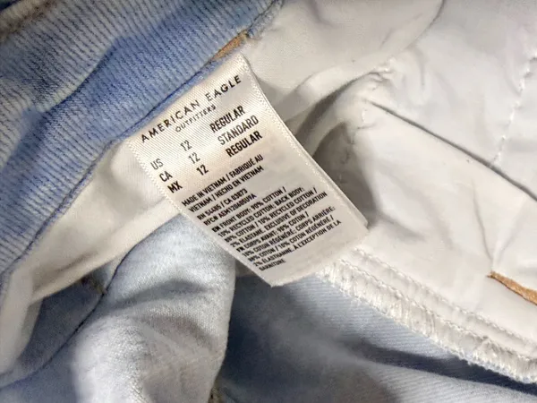 Women’s American Eagle high-rise Strigid wide leg trouser jeans size 12 regular - Image 7
