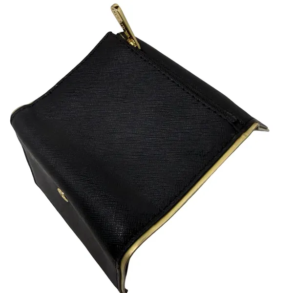 Michael Kors Small Black Foldable Wallet with Gold Trim - Image 10