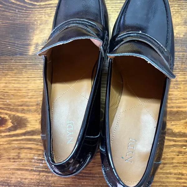 NYDJ Black Heeled‎ Loafers Size 10 - Image 5