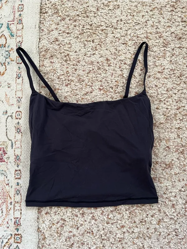 Skims Fits Everybody Cropped Cami, Black, XS - Image 2