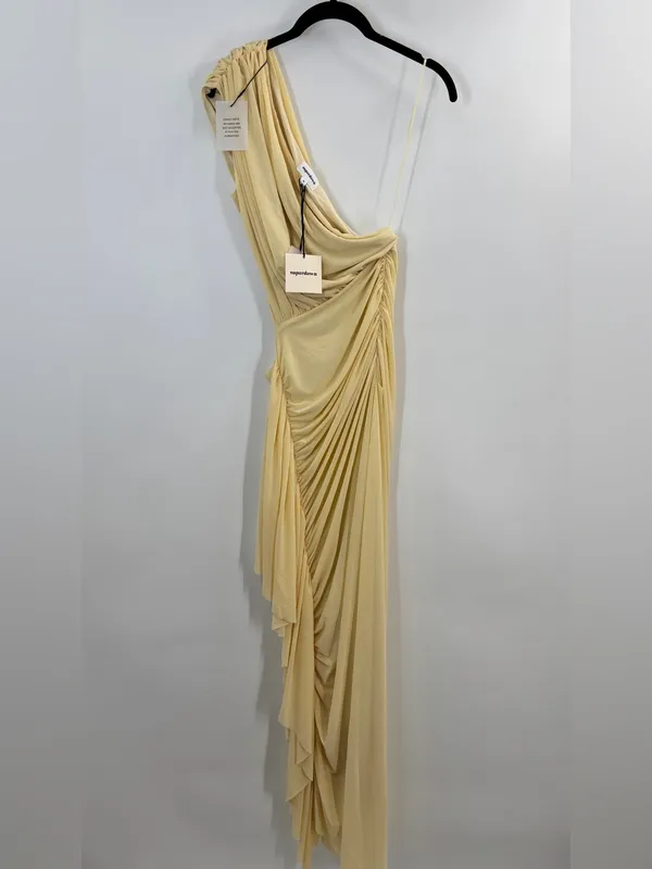 Superdown Juliet Midi Dress in Baby Yellow - Image 6