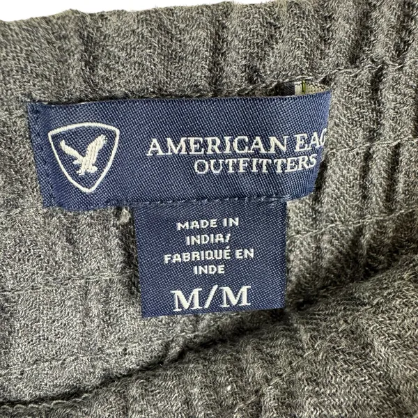 American Eagle Gray Y2K Eyelet Elastic Waist Lined Pleated‎ A-Line Mini Skirt M - Image 5