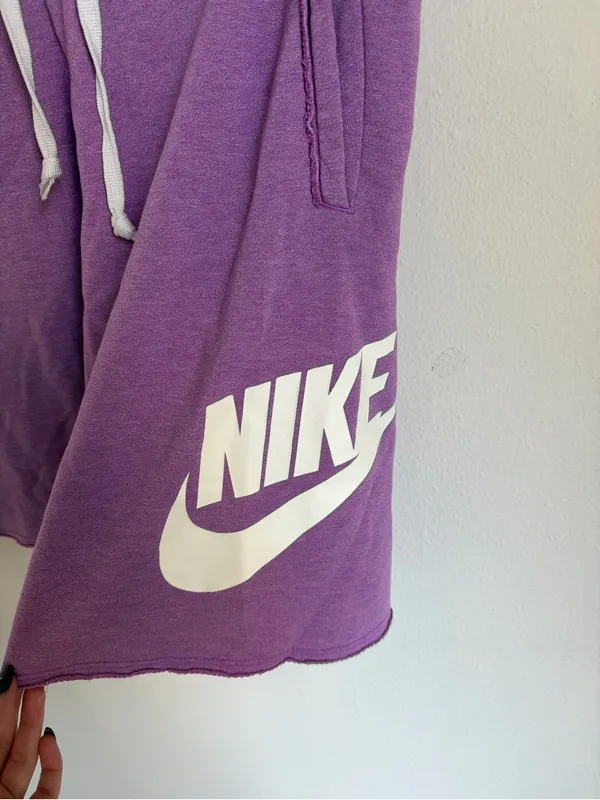 Nike Purple Sweat Shorts - Image 2