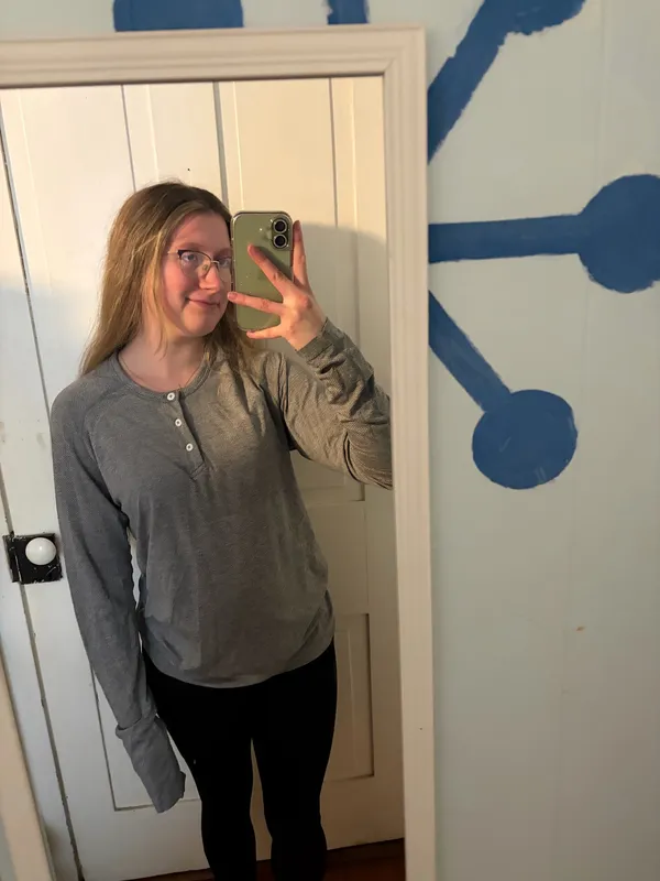 Lululemon gray workout long sleeve shirt - Image 2