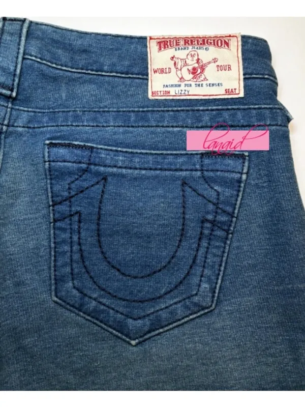 True Religion OOAK SAMPLE Lizzy Woven Knit Stretchy Cropped Crop Sweatpants Slim Jeggings - Image 7