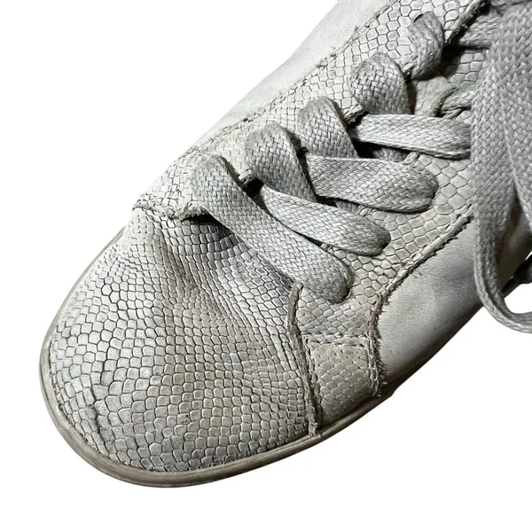 UGG Karine Snake Women's Lace up Leather Sneakers Size US 7 EU 28 Beige - Image 6