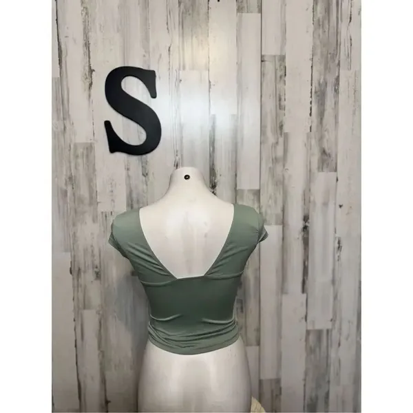 Green crop top Green - Image 2
