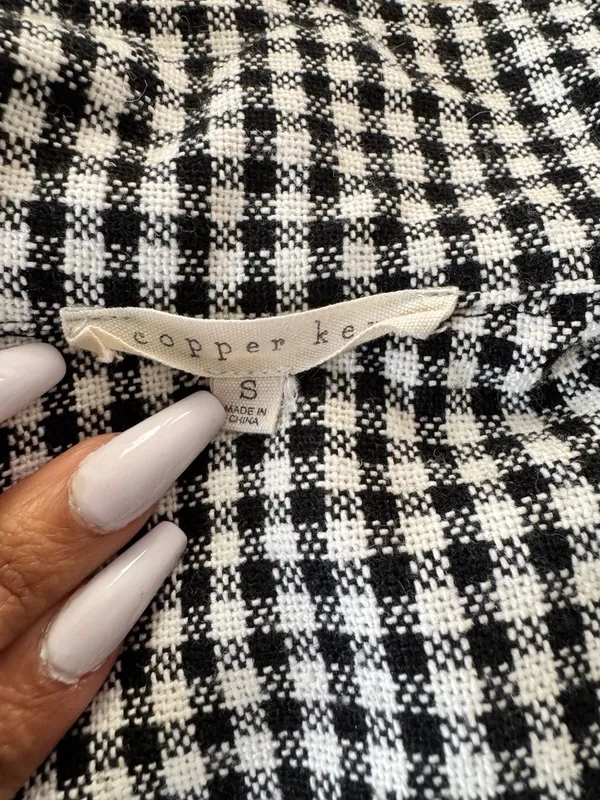 Copper Key Black and White Gingham Two-Piece Set Size S Top And Size M Bottom - Image 7