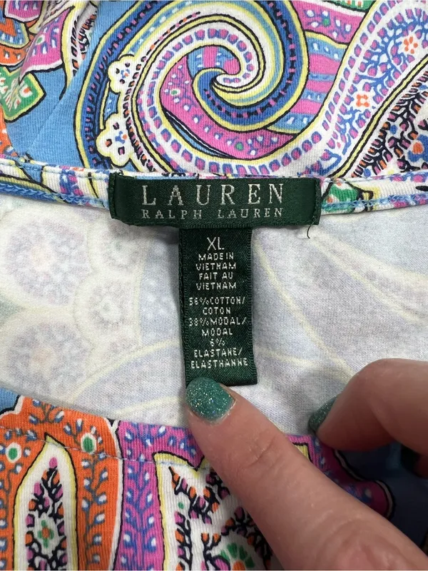 Lauren Ralph Lauren Paisley Dress XL - Image 6