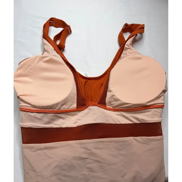 Cupshe Women Burnt Orange Mesh V-Neck One-Piece Swimsuit DGA12E3D001JJ 1X NWT - Image 5