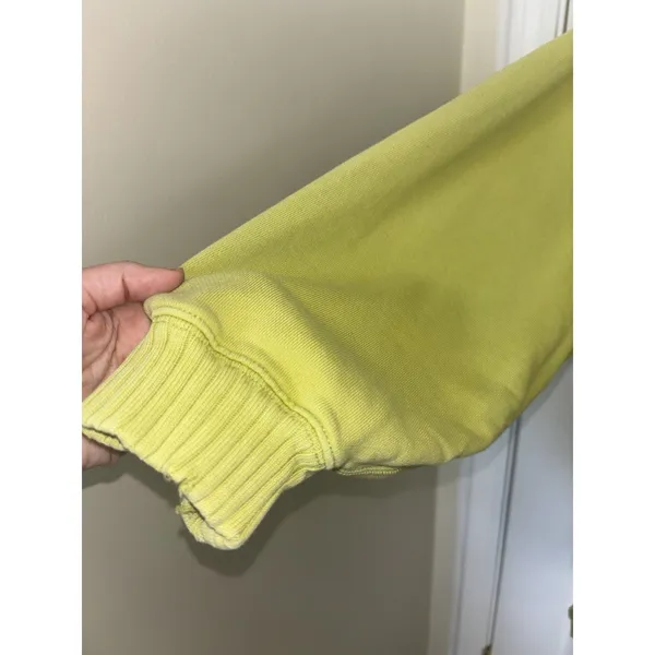 Aerie Chartreuse Staying Kind Feeling Cool Oversized Crewneck Sweatshirt Large - Image 5