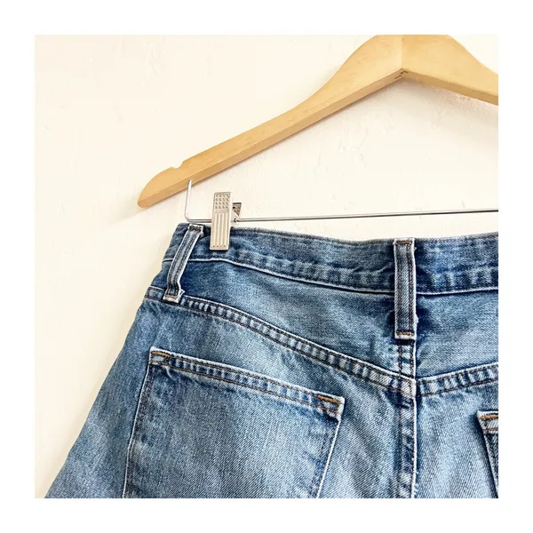 J.CREW Denim Shorts Womens Size 28 Blue Denim Cuffed Medium Wash Pocket Preppy - Image 7