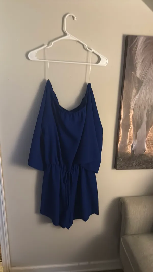 Sew Peachy blue romper Size M - Image 3