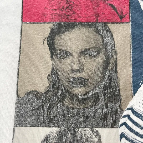 Taylor Swift Eras Tour Concert Tee Albums Official Merch White Top Size XS FLAWS - Image 5