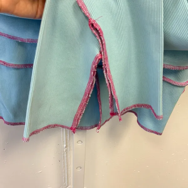 Y2K‎ The Ragged Priest Urban Outfitters Women's Blue Y2K Cutout Ribbed Top Sz 14 - Image 8