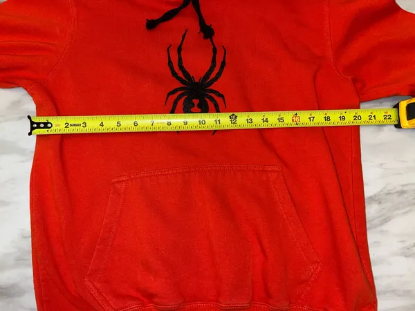 Spyder Red Graphic Hoodie Size M Pullover Sweatshirt - Image 3