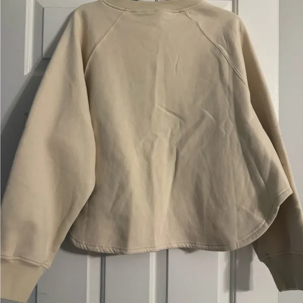 Altar'd State Cream Raglan Polo Sweatshirt - Image 2