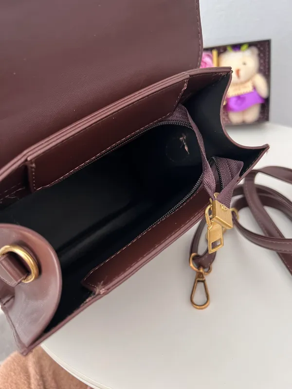 Cute backpack & crossbody Bag Brown - Image 10
