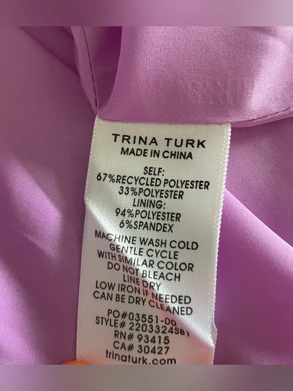 Trina Turk Equinox Dress // Sugarberry Purple Crepe Ruffle Sleeve Boho Mini - Image 7