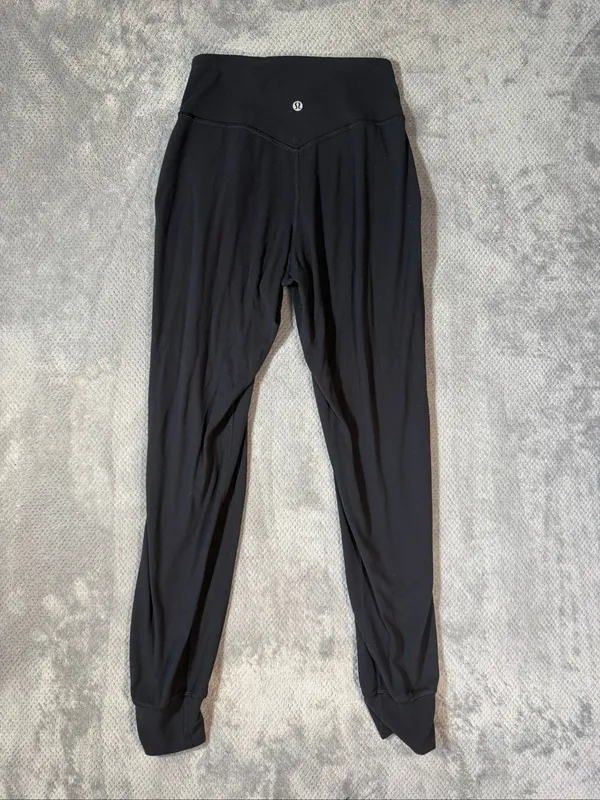 Lululemon Align Size 2 Black High Rise Pocket Jogger Cuffed Athletic Pants - Image 6